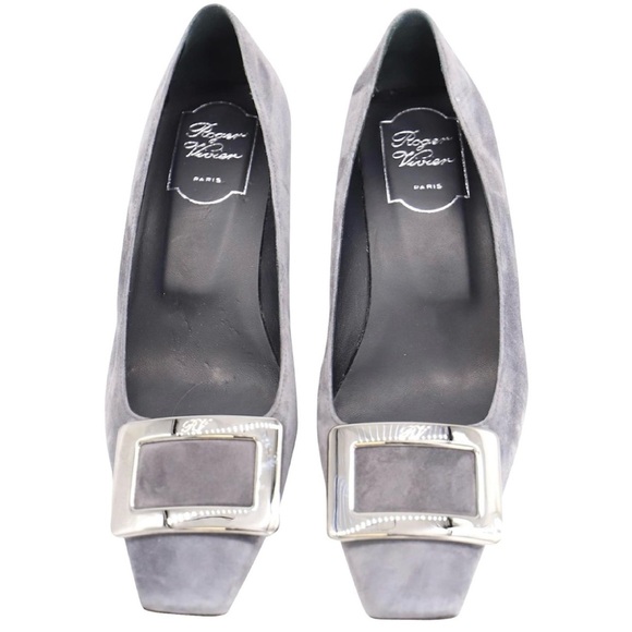Roger Vivier Belle Pumps in Grey Suede - Picture 2 of 11